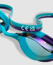 Load image into Gallery viewer, ARENA PYTHON JUNIOR MIRROR SWIMMING GOGGLE EMERALD/PEACOCK
