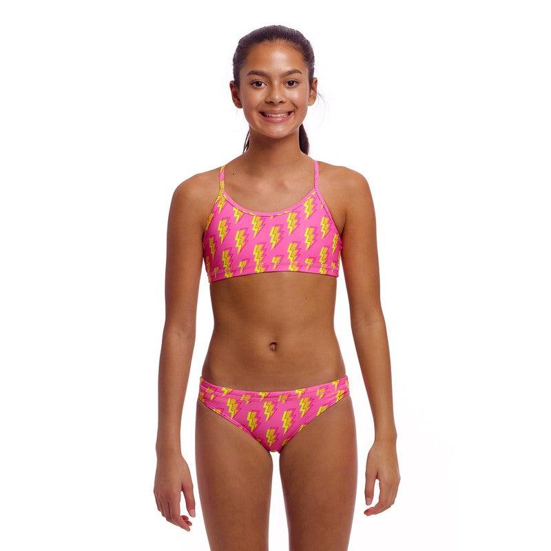 FUNKITA GIRLS RACERBACK TWO PIECE STUNNER PINK