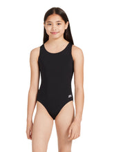Load image into Gallery viewer, ZOGGS GIRLS COTTESLOE SPORTSBACK ONE PIECE SWIMSUIT  BLACK
