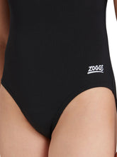 Load image into Gallery viewer, ZOGGS GIRLS COTTESLOE SPORTSBACK ONE PIECE SWIMSUIT  BLACK
