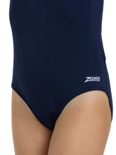 Load image into Gallery viewer, ZOGGS GIRLS COTTESLOE SPORTSBACK ONE PIECE SWIMSUIT NAVY

