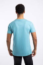 Load image into Gallery viewer, WEIRD FISH MENS FISHED ORGANIC COTTON BRANDED TEE SMOKED BLUE
