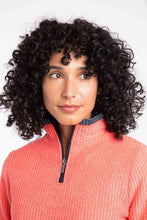 Load image into Gallery viewer, WEIRD FISH WOMENS BEYONCE 1/4 ZIP HOT CORAL
