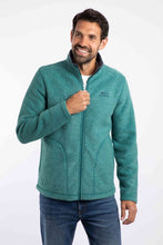Load image into Gallery viewer, WEIRD FISH MENS SHIRES FULL ZIP FLEECE LEAF GREEN
