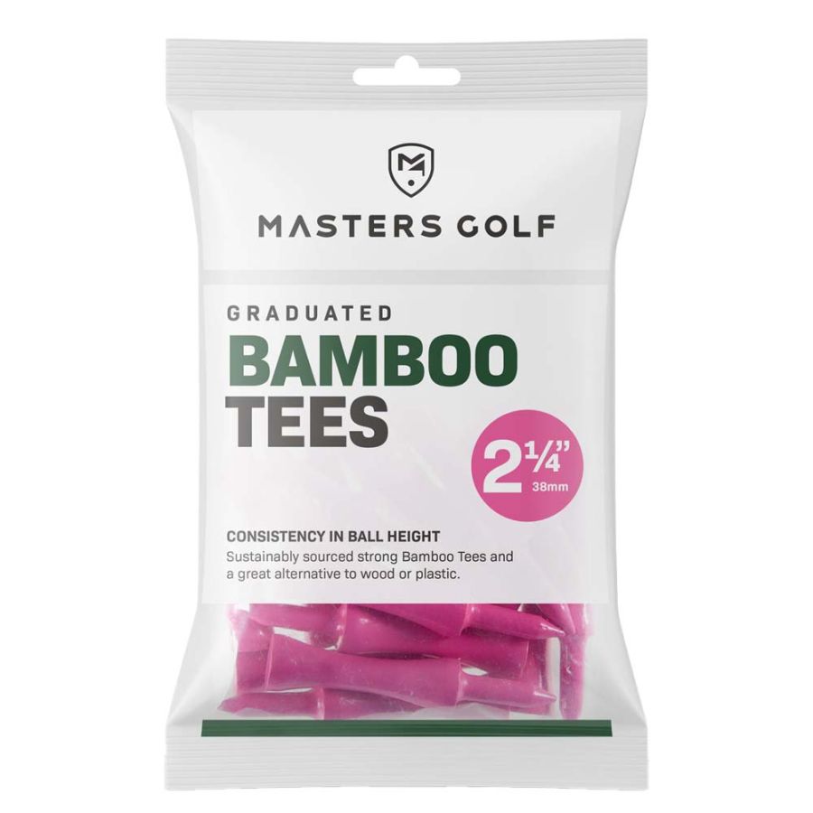 MASTERS BAMBOO GRADUATED GOLF CASTLE TEES PINK 20 PACK