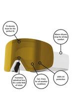 Load image into Gallery viewer, CEBE STRIKER 2 SMALL/MEDIUM WHITE SKI GOGGLES
