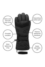 Load image into Gallery viewer, RACER WOMENS ALOMA6 SKI GLOVES BLACK/BLACK
