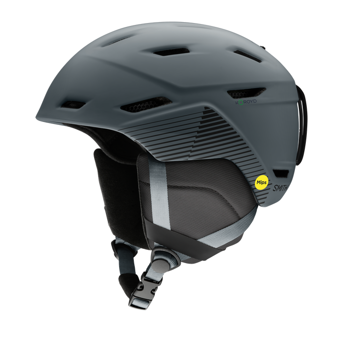 SMITH ADULT MISSION MIPS SKI HELMET MATTE/SLATE STRIPES