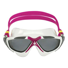 Load image into Gallery viewer, AQUASPHERE SENIOR VISTA SWIMMING GOGGLES WHITE/RASPBERRY SMOKE LENS
