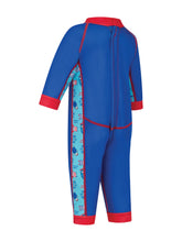 Load image into Gallery viewer, ZOGGS BOYS NAUTICAL FLEECE LINED FULLBODY JUMPSUIT NAVY/BLUE
