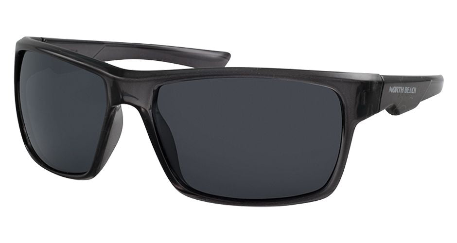 NORTH BEACH PEARLEYE CRYSTAL SHINY BLACK SMOKE POLARISED SUNGLASSES