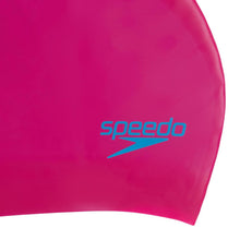 Load image into Gallery viewer, SPEEDO LONG HAIR SILICONE CAP JUNIOR PINK/BLUE
