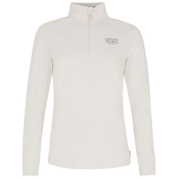 PROTEST WOMENS PRTLUNAR 1/4 ZIP ACTIVE TOP OFF WHITE XS