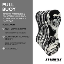 Load image into Gallery viewer, MARU SWIRL PULL BOUY BLACK WHITE
