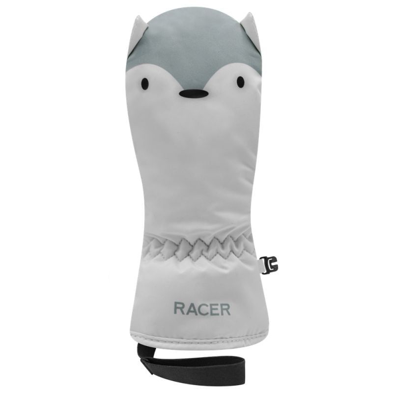 RACER BABYPRINT TODDLER SKI MITTS WHITE FOX