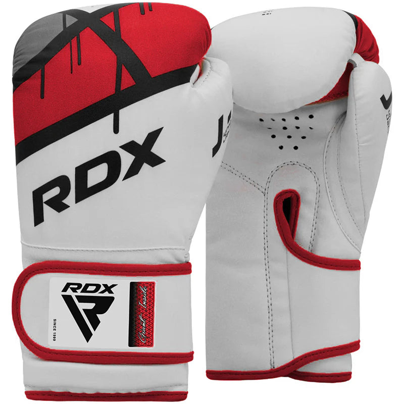 RDX JUNIOR BOXING GLOVE J7 WHITE/RED/BLACK 6OZ