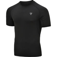 Load image into Gallery viewer, RDX T15 SHORT SLEEVE COMPRESSION RASH GUARD BLACK
