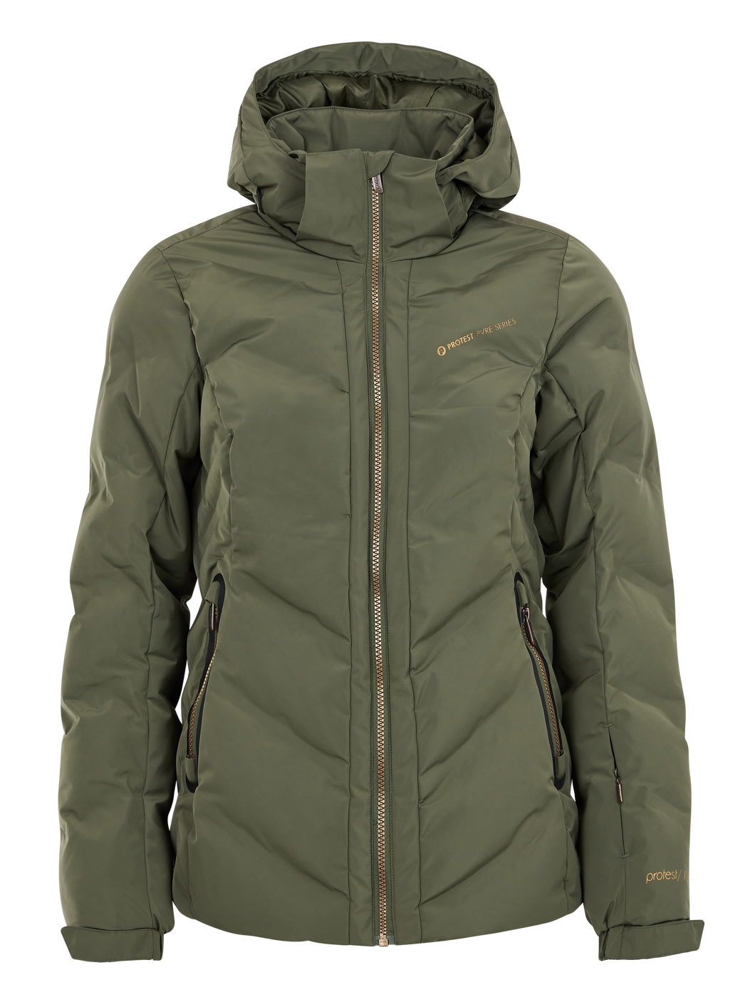 PROTEST WOMENS PRTARTSSU SNOWSKI PUFFER JACKET BOTANIC GREEN