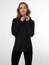 Load image into Gallery viewer, PROTEST WOMENS FABRIZ 1/4 ZIP THERMAL FLEECE BLACK
