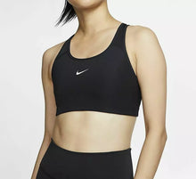 Load image into Gallery viewer, NIKE SWOOSH SPORTS BRA BLACK
