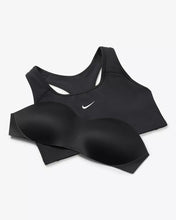 Load image into Gallery viewer, NIKE SWOOSH SPORTS BRA BLACK
