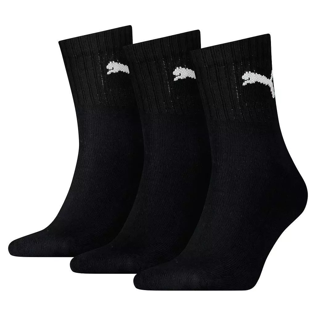 PUMA SHORT CREW CUSHION SOCKS BLACK 2.5-5
