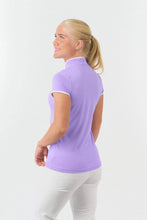 Load image into Gallery viewer, PURE BLOOM CAP SLEEVE POLO LILAC SIZE SMALL
