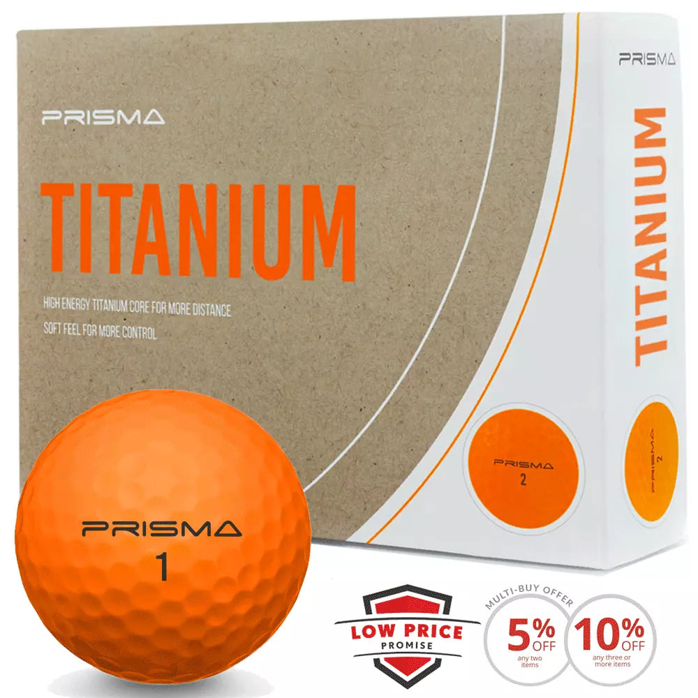 MASTERS TITAN GOLF BALLS ORANGE 12 PACK