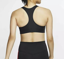 Load image into Gallery viewer, NIKE SWOOSH SPORTS BRA BLACK
