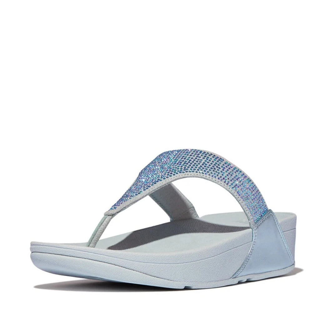 FIT FLOP LULU CRYSTAL TOE POST BLUE