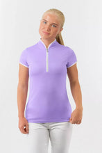 Load image into Gallery viewer, PURE BLOOM CAP SLEEVE POLO LILAC SIZE SMALL

