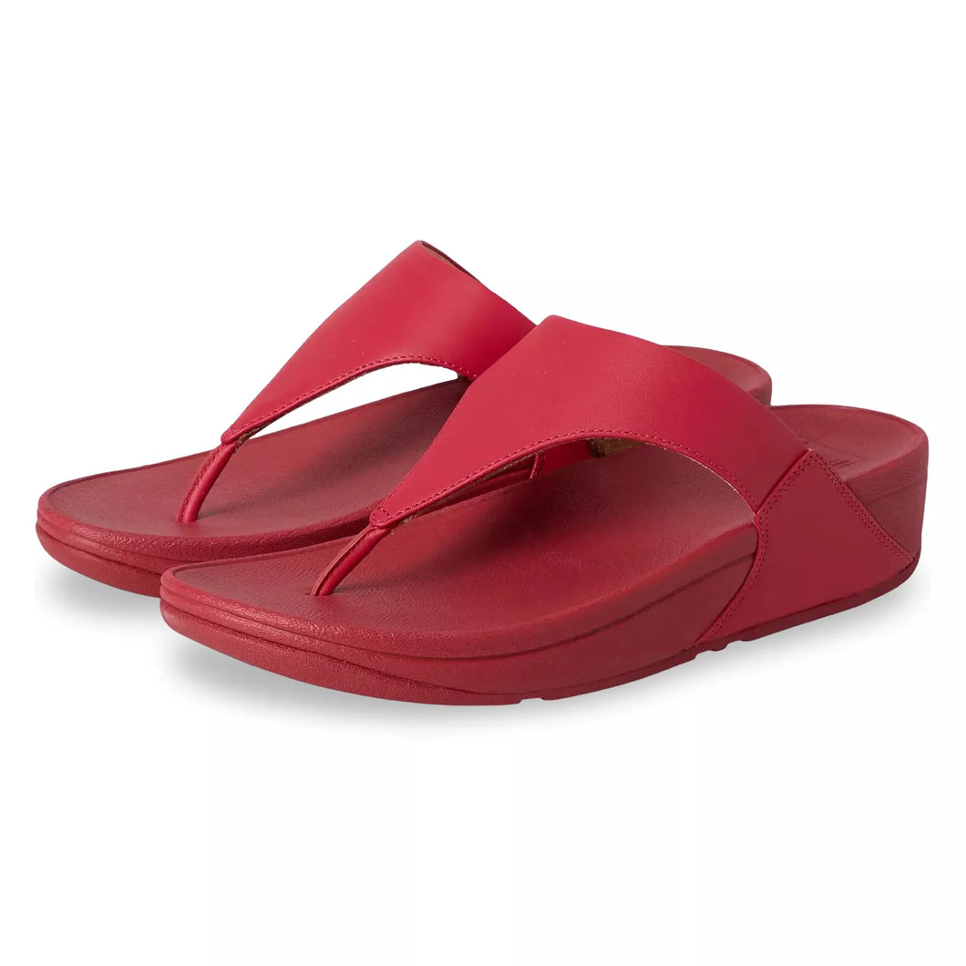 FITFLOP LULU LEATHER TOE POST REDBERRY