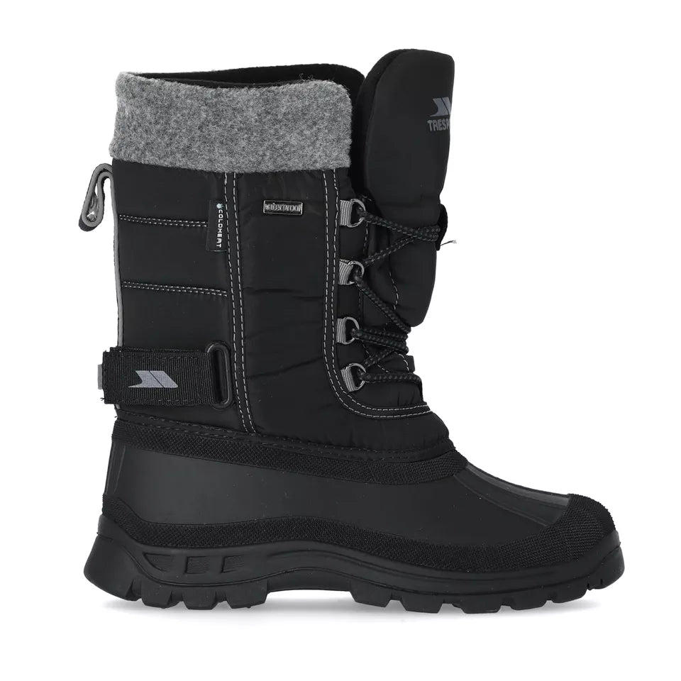 TRESPASS BOYS STRACHAN SNOW BOOT BLACK  28/UK10