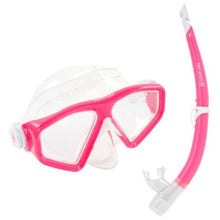 Load image into Gallery viewer, AQUALUNG JUNIOR RACCOON COMBO MASK AND SNORKLE SET WHITE/PINK
