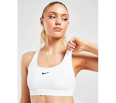NIKE SWOOSH  SPORTS BRA WHITE