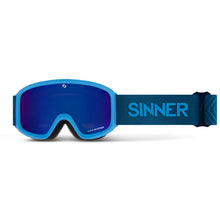 Load image into Gallery viewer, SINNER DUCK MOUNTAIN KIDS SKI GOGGLE - BLUE NEON - BLUE LENS

