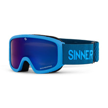 Load image into Gallery viewer, SINNER DUCK MOUNTAIN KIDS SKI GOGGLE - BLUE NEON - BLUE LENS
