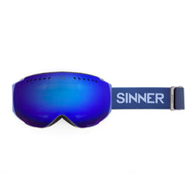 Load image into Gallery viewer, SINNNER EMERALD SKI GOGGLES MATTE NAVY WITH BLUE LENS
