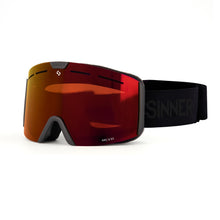 Load image into Gallery viewer, SINNER ARC S SKI GOGGLES MATTE BLACK WITH RED LENS
