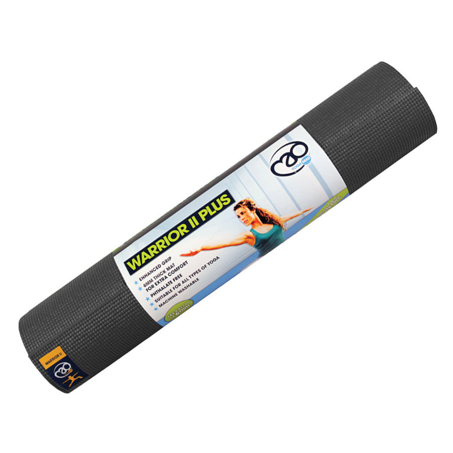 YOGA MAD WARRIOR 2 PLUS 6MM MAT GRAPHITE