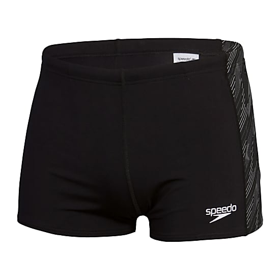 SPEEDO MENS HYPERBOOM PANEL AQUASHORT BLACK/WHITE