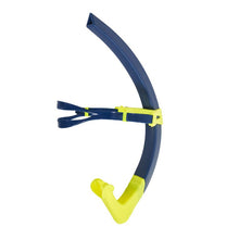 Load image into Gallery viewer, AQUASPHERE FOCUS SNORKEL SMALL FIT NAVY/YELLOW
