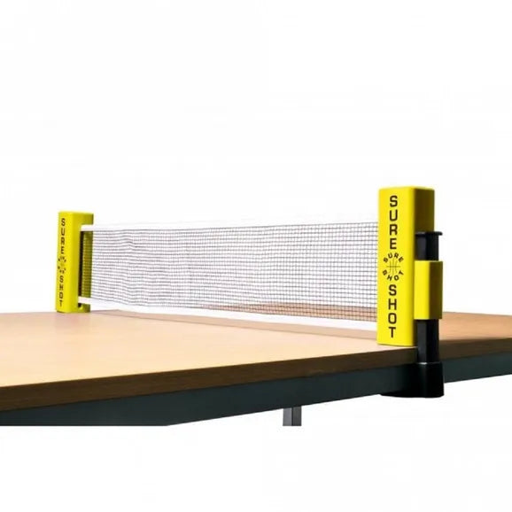 SURE SHOT MATTHEW SYED RETRACTABLE TABLE TENNIS FLEX NET YELLOW