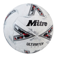 Load image into Gallery viewer, MITRE ULTIMATCH EVO MATCH BALL WHITE/WHITE/SILVER
