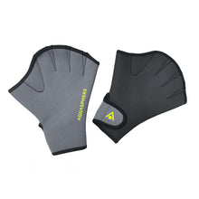 Load image into Gallery viewer, AQUAPHERE SWIM GLOVE GREY/YELLOW
