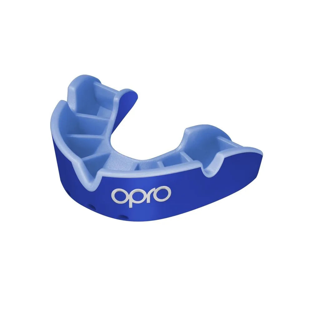 OPRO ADULT G5 SILVER MOUTH GUARD - DARK BLUE/BLUE