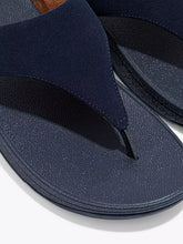 Load image into Gallery viewer, FITFLOP WOMENS LULU SUEDE TOE POST SANDALS - MIDNIGHT NAVY
