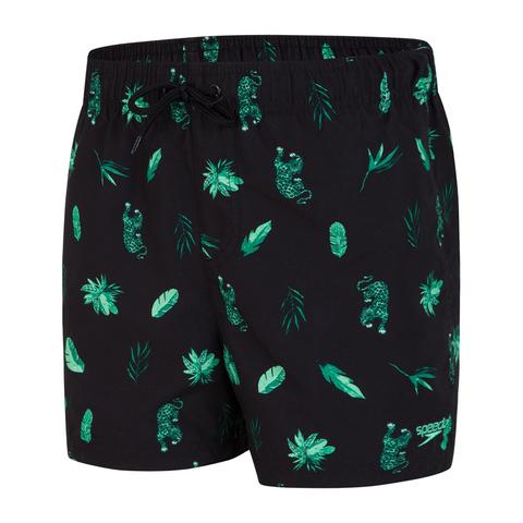 SPEEDO BOYS JUNGLEROAR  13' PRINT WATERSHORTS - BLACK/GREEN