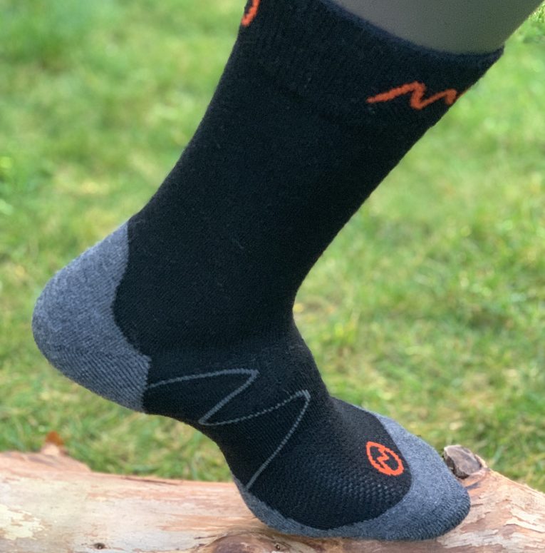 MOGGANS MERINO CREW SOCK - BLACK