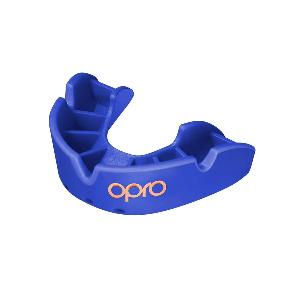 OPRO JUNIOR G5 BRONZE MOUTH GUARD - BLUE